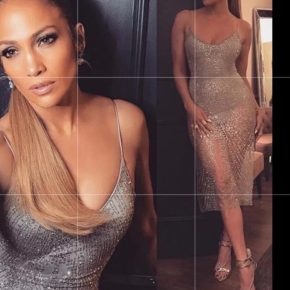 💎J-Lo Inspired Glam BodySuit Dress💎 - Picture 7 of 7